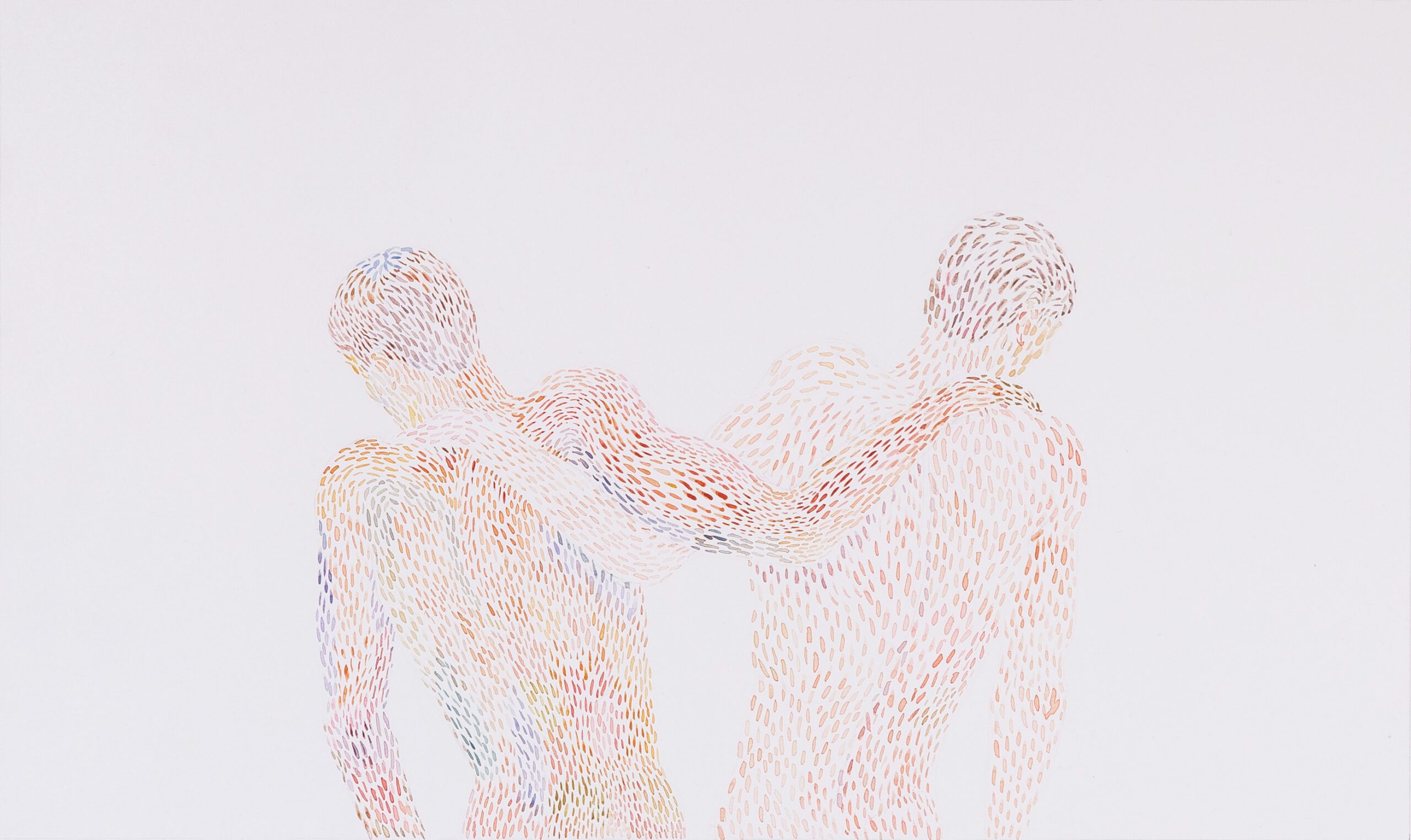 Ojciec i syn, akwarela, 38x22,5 cm, 2025Father and Son, watercolour, 38x22.5 cm, 2025