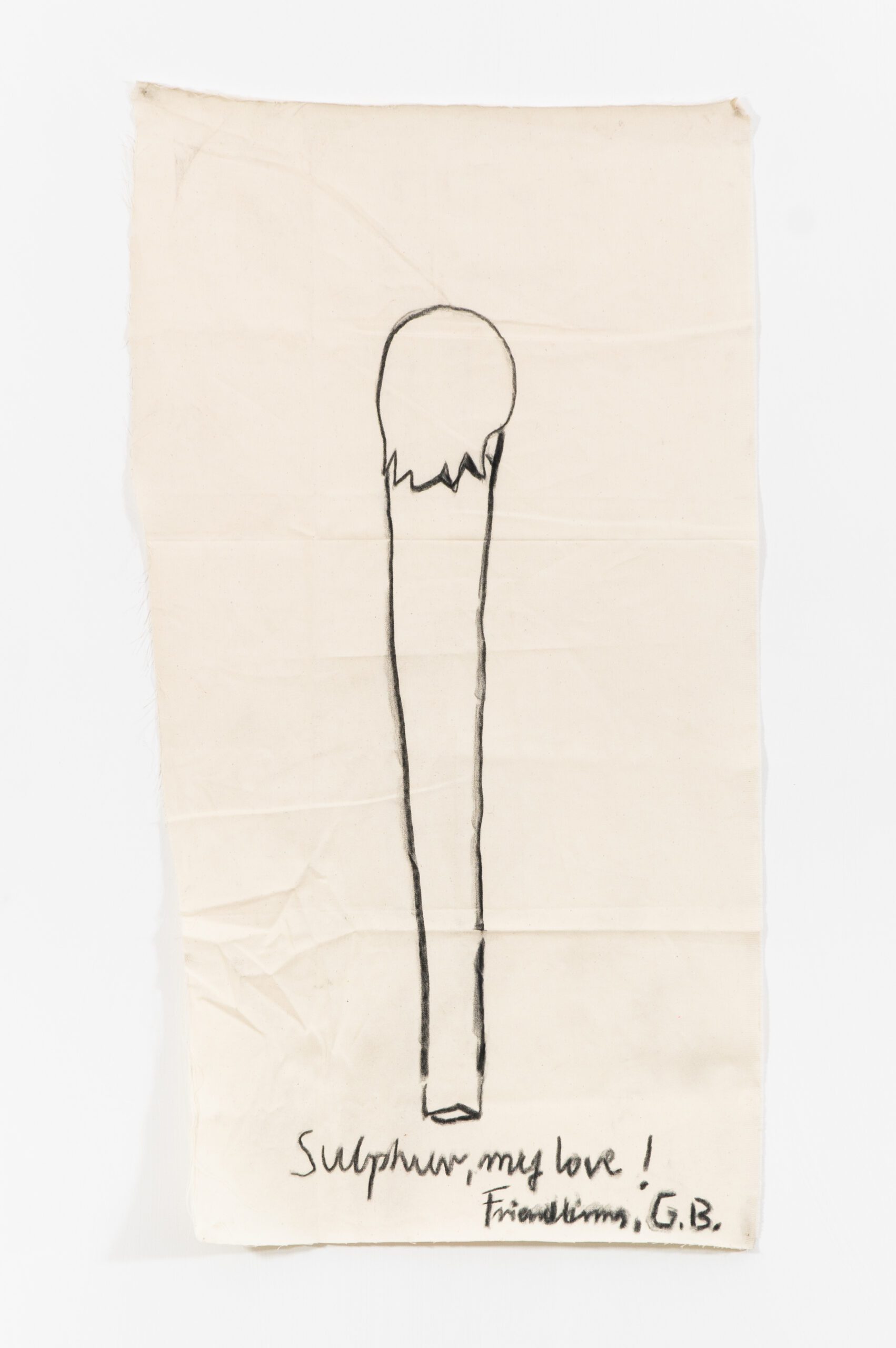 SIARKO, MOJA MIŁOŚCI, węgiel na bawełnie 102x57cm, 2020