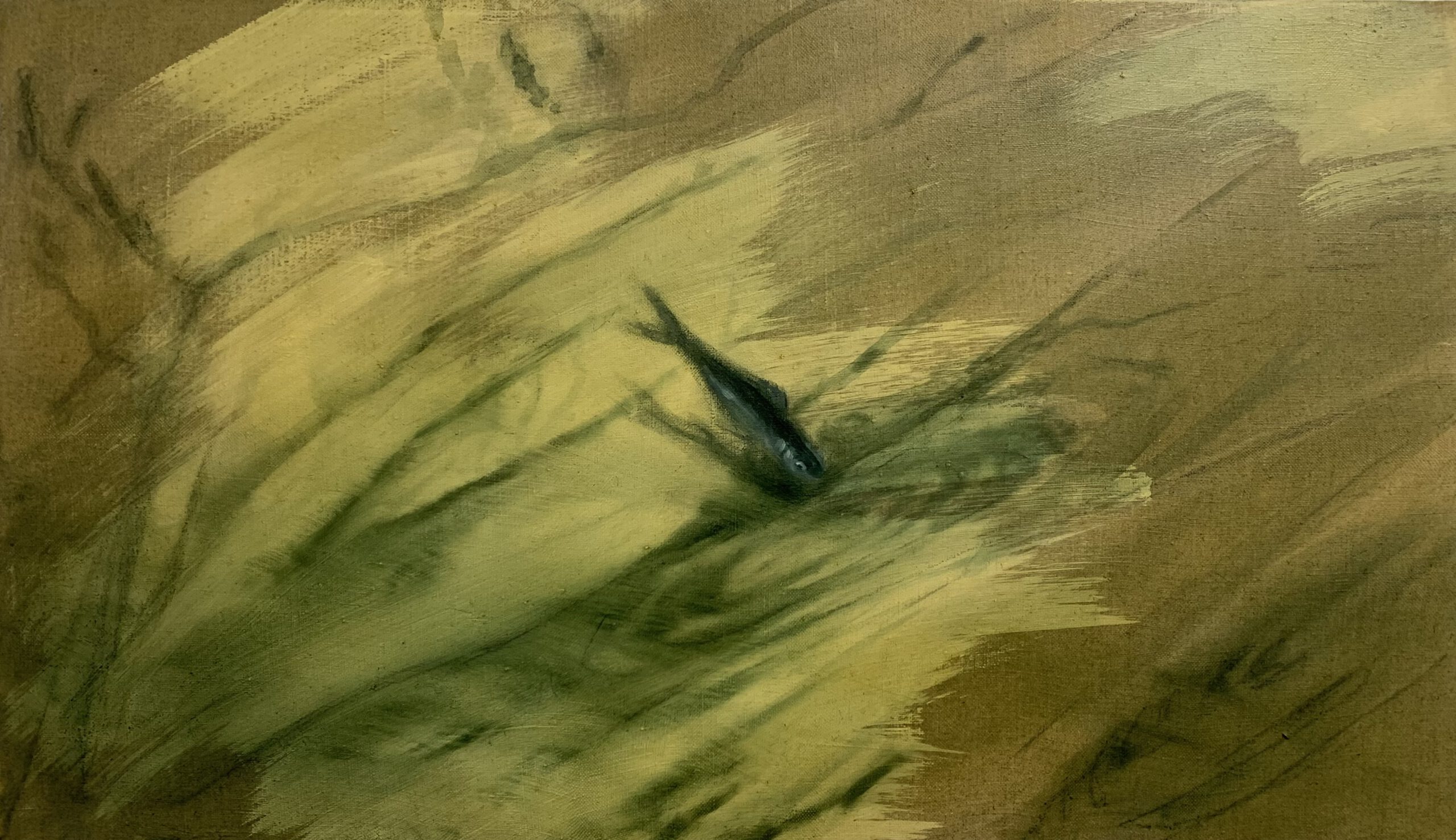 Lakebed (poliptyk), olej na płótnie, 30x60cm (x4), 2026Lakebed, oil on canvas, 30x60 cm, 2026