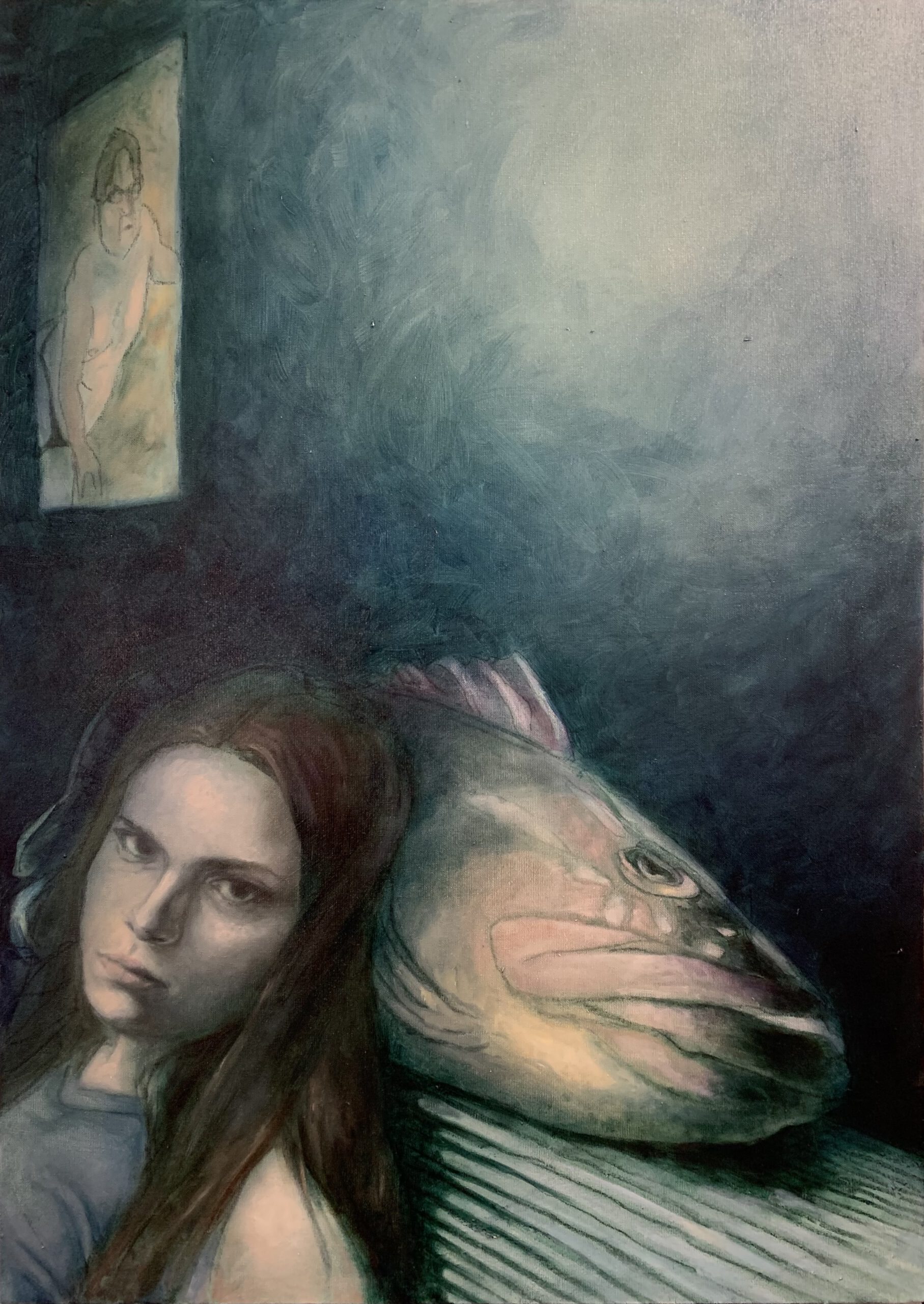 Portret Anny, olej na płótnie, 70x90 cm, 2025Anna's Portrait, oil on canvas, 70x90 cm , 2025
