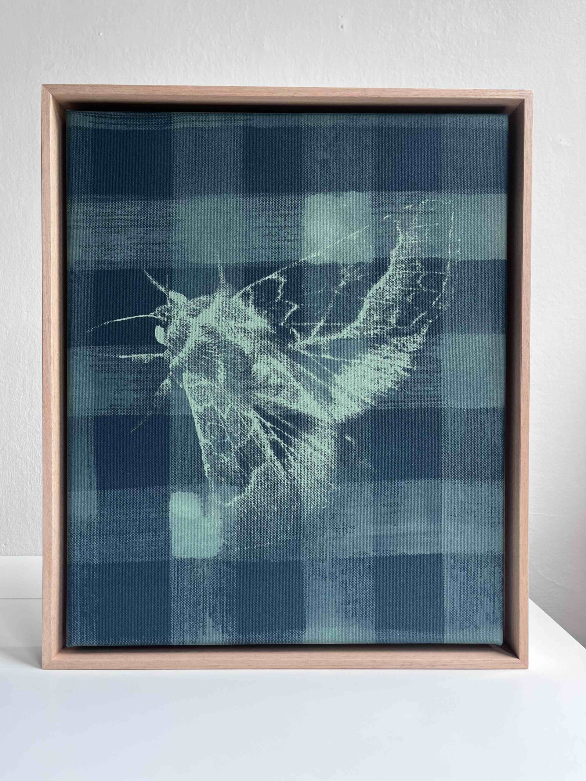 Saint Moth, obraz, drewniana oprawa, 35x45cm, 2024