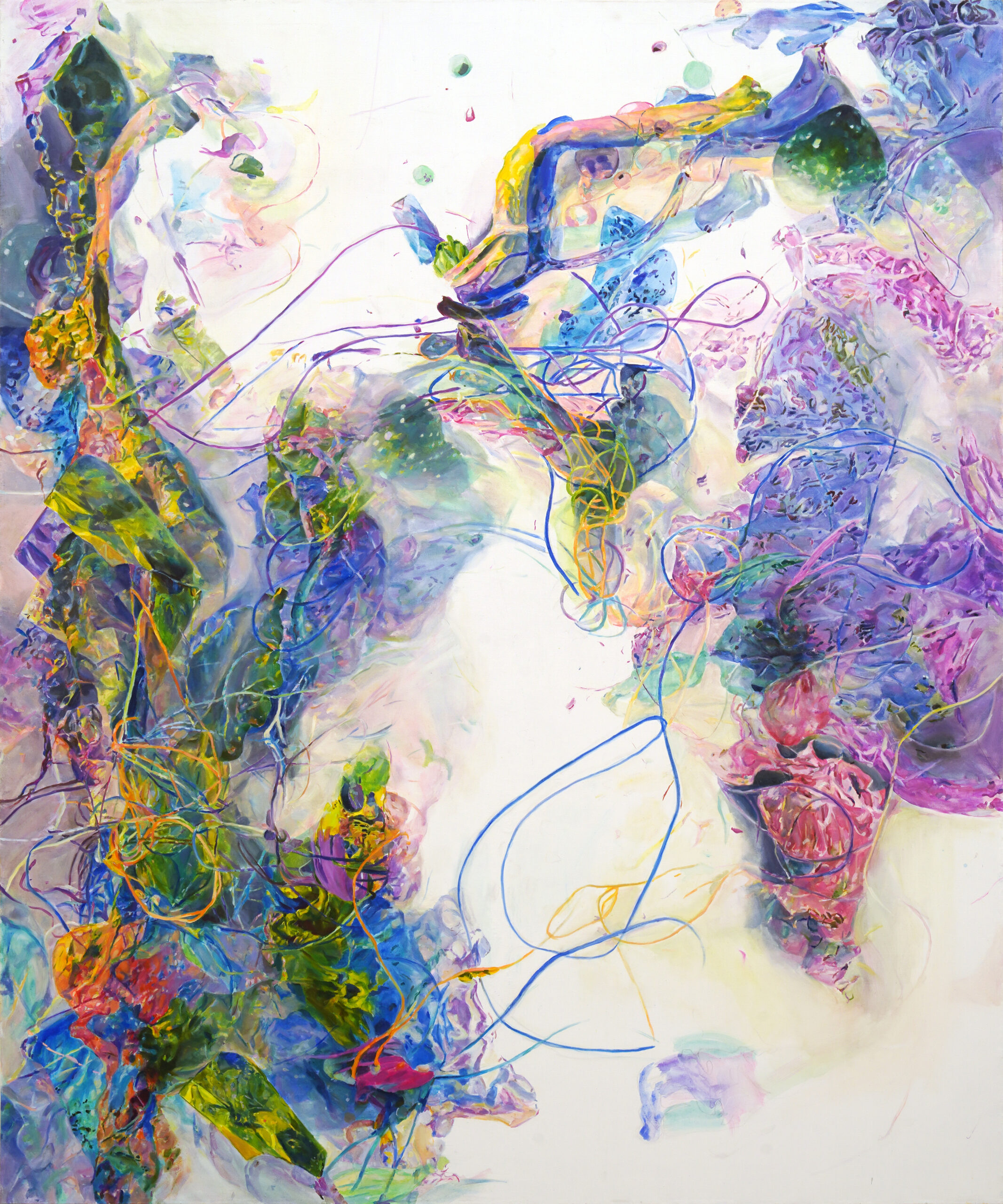 Trujący bluszcz, akryl, olej, płótno, 180×150 cm, 2025Poisonous Ivy, Acrylic, Oil, Canvas, 180×150 cm, 2025