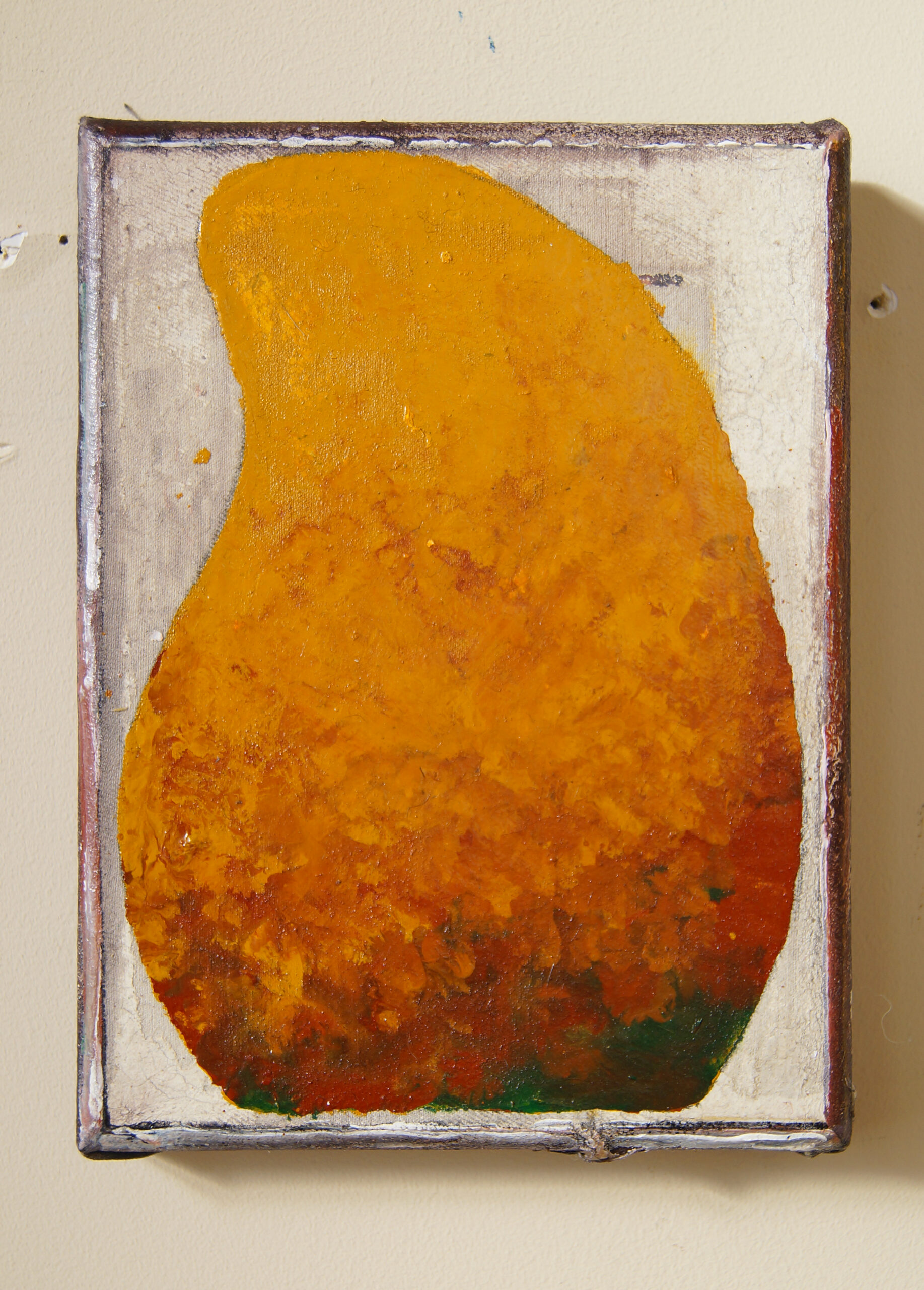 Głowa, akryl, gwasz, ołówek na płótnie, 20x15 cm, 2024Head, acrylic, gouache, pencil on canvas, 20x15 cm, 2024