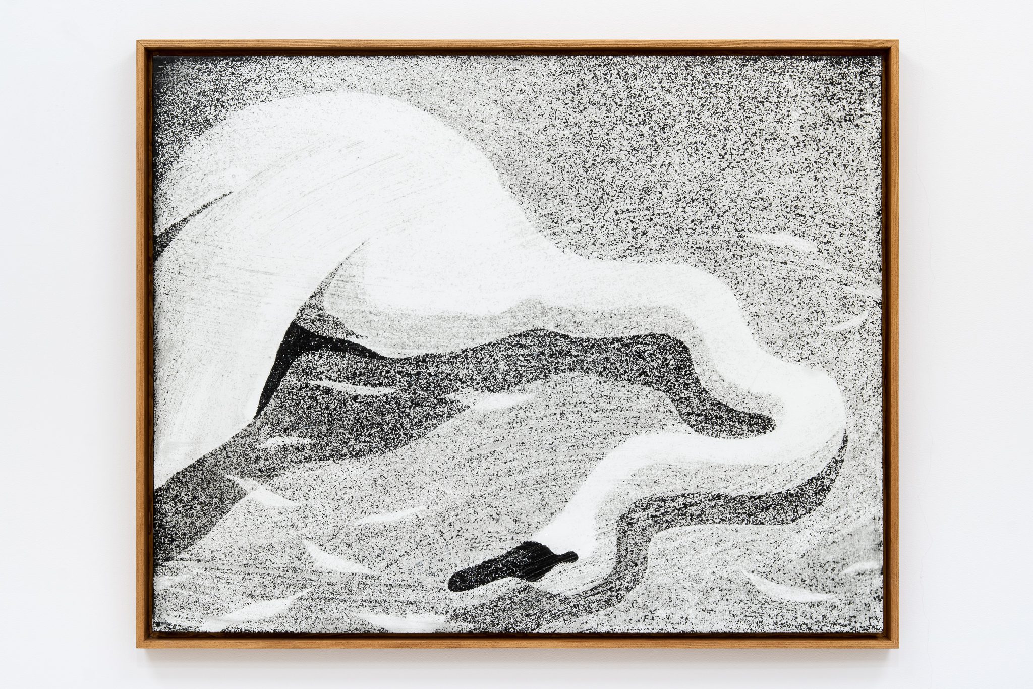 Przykra zmiana kształtu, akryl na płótnie, technika własna, 75x95 cm, 2024