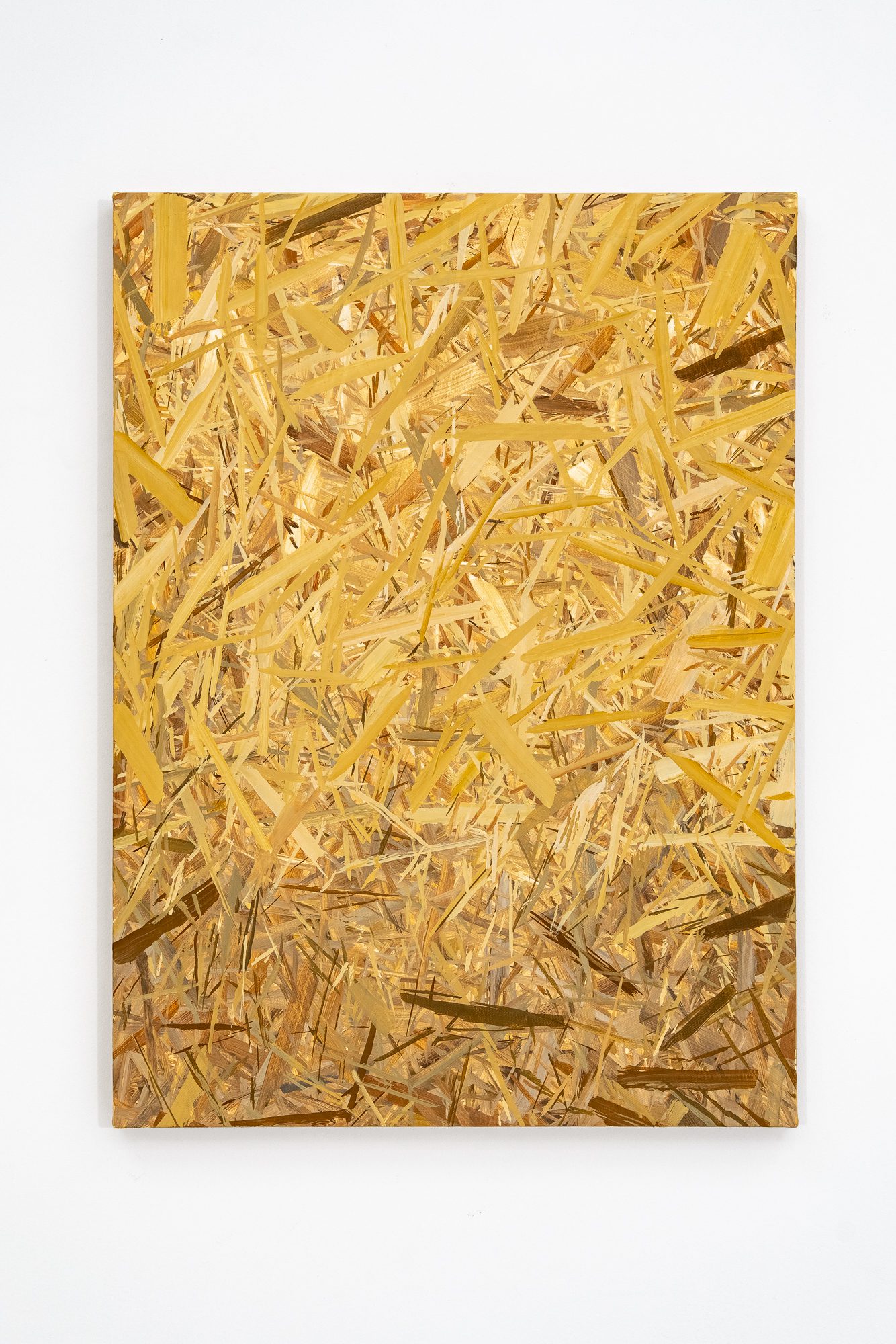 Bez tytułu (OSB), olej na płótnie, 75×55 cm, 2023