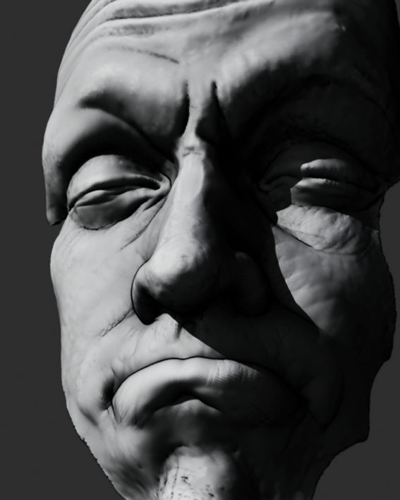 bez tytułu, render na podstawie skanu 3d, 2025