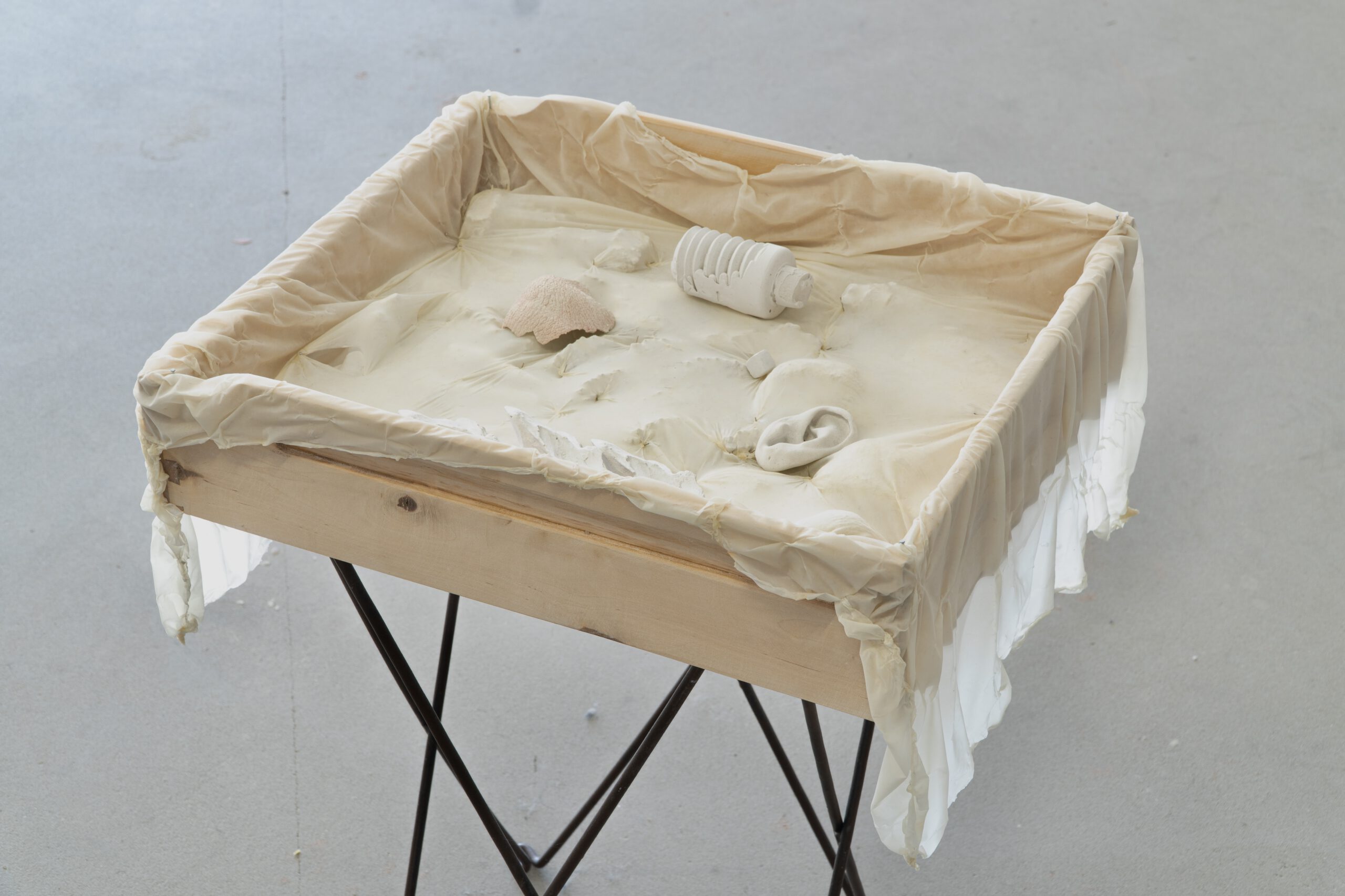 I could swear that once I was whole, drewno, gips ceramiczny, lateks
64x38x46 cm, 2025