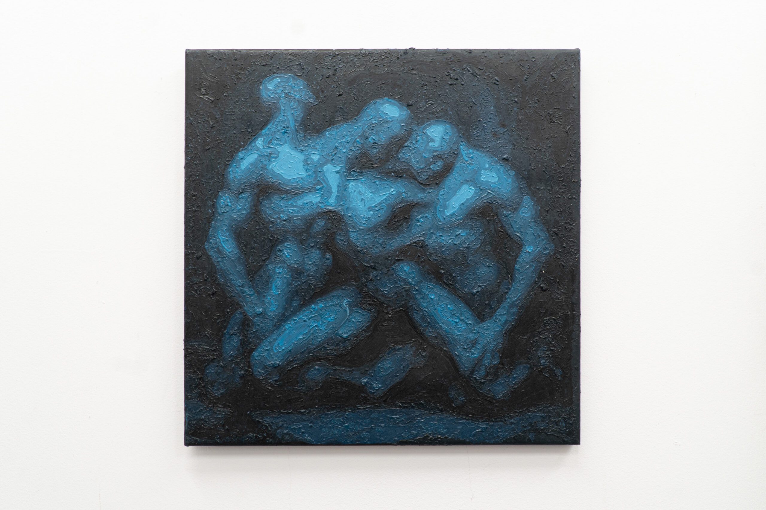 MP_01 (z cyklu: machine paintings), olej na płótnie, 50x50 cm, 2025